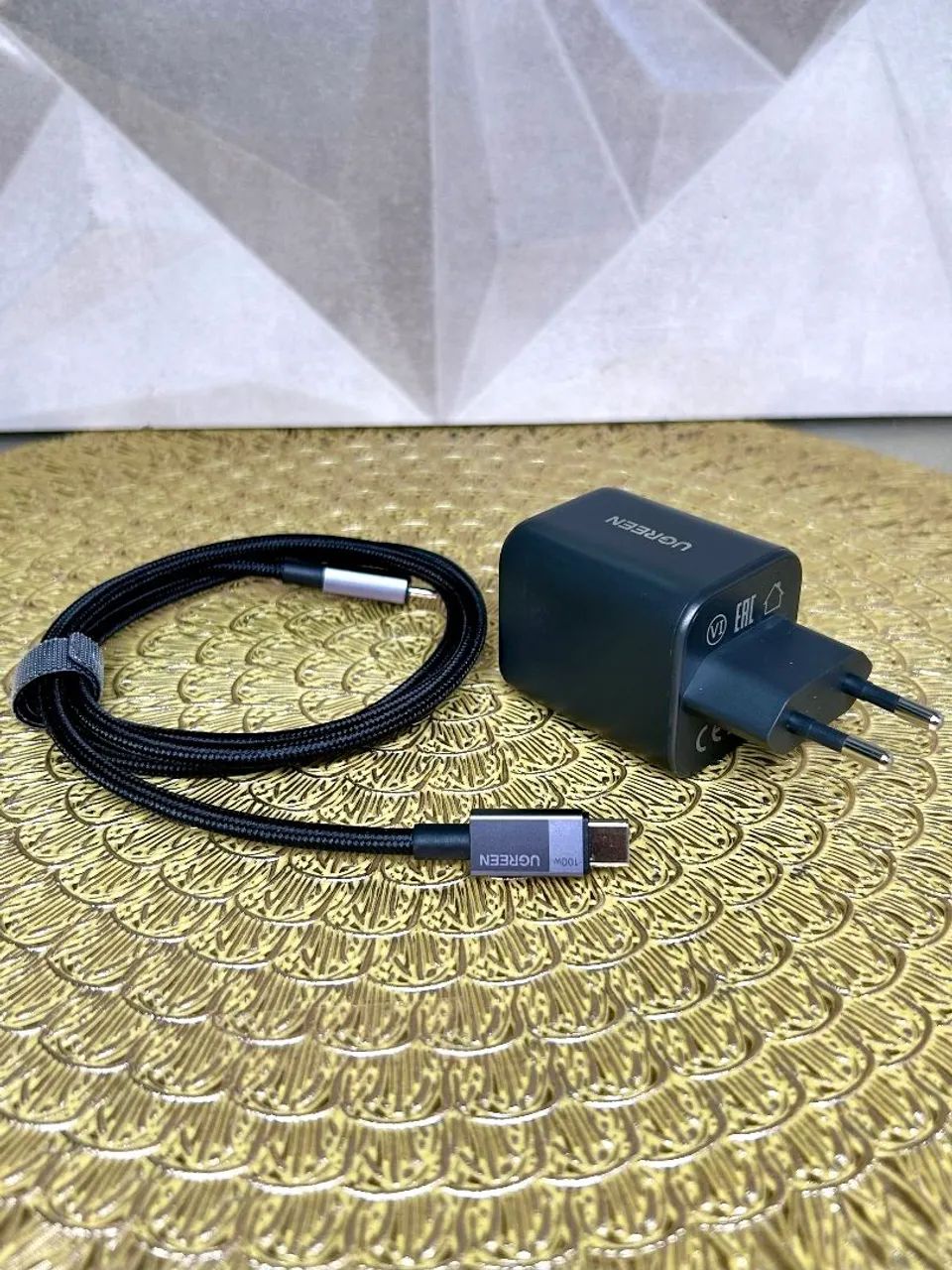 Kit Carregador Ugreen GaN 45W + Cabo USB-C para USB-C 100W - Foto 4
