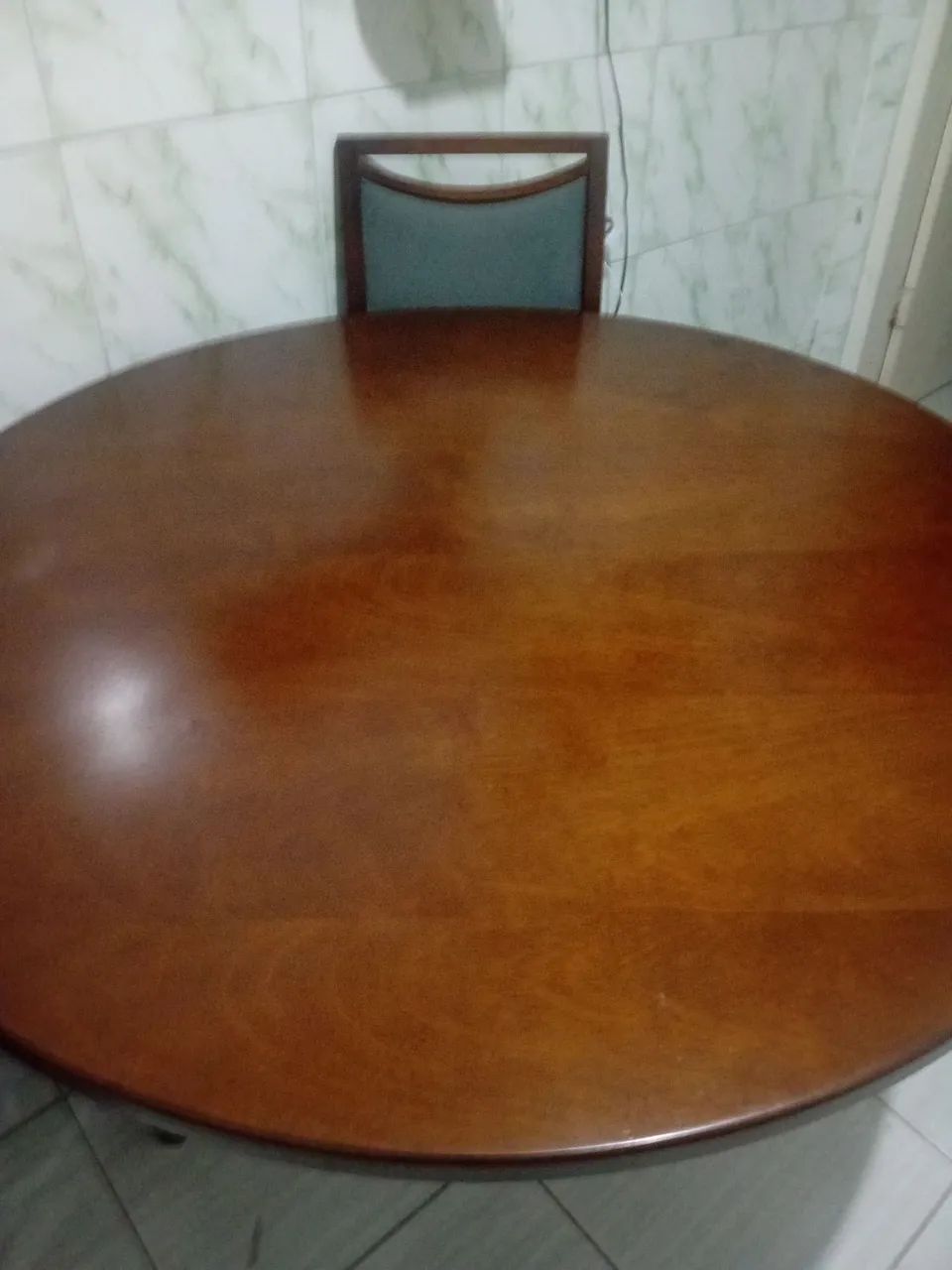 Mesa (1,20m diâmetro) formato leque - MADEIRA - Foto 3