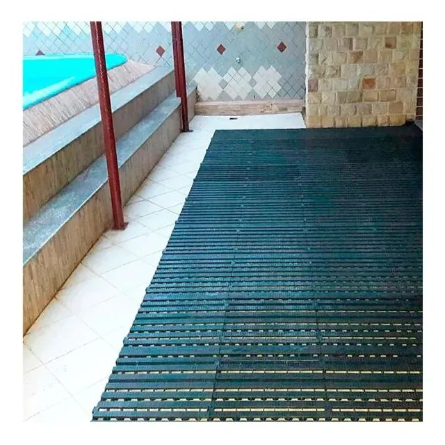 11 Pallets - Piso Plástico 50x50x4,5 Preto - Deck Box Estrado Tablado - Foto 6