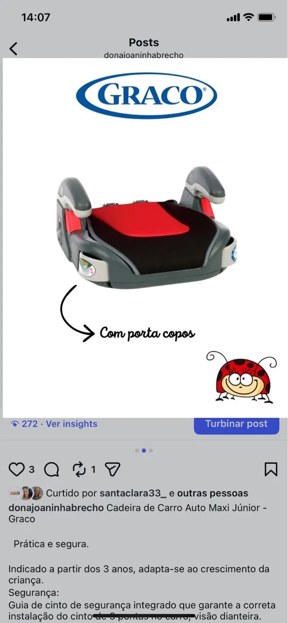 Cadeira de carro graco 15 até 36kg - Foto 2