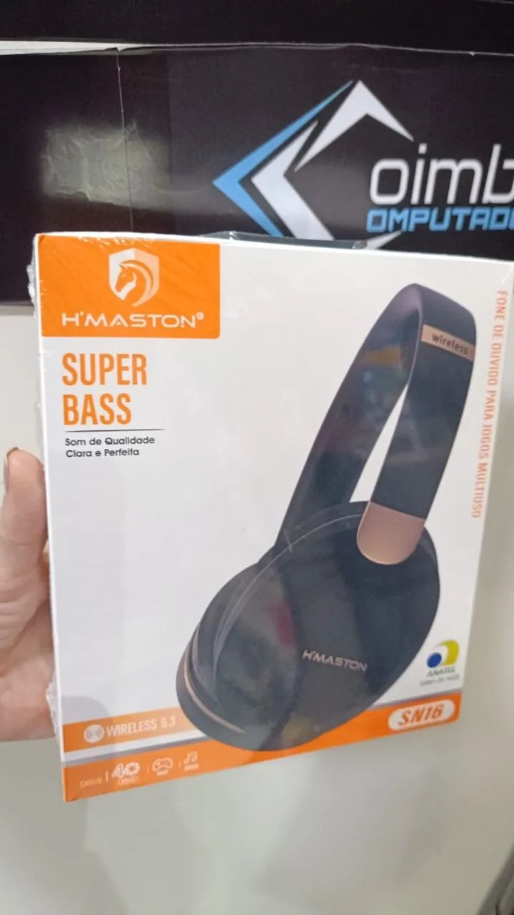 Fone De Ouvido Gamer Sem Fio Bt V5.3 Wireless H'maston Sn16 - Loja Coimbra COmputadores 