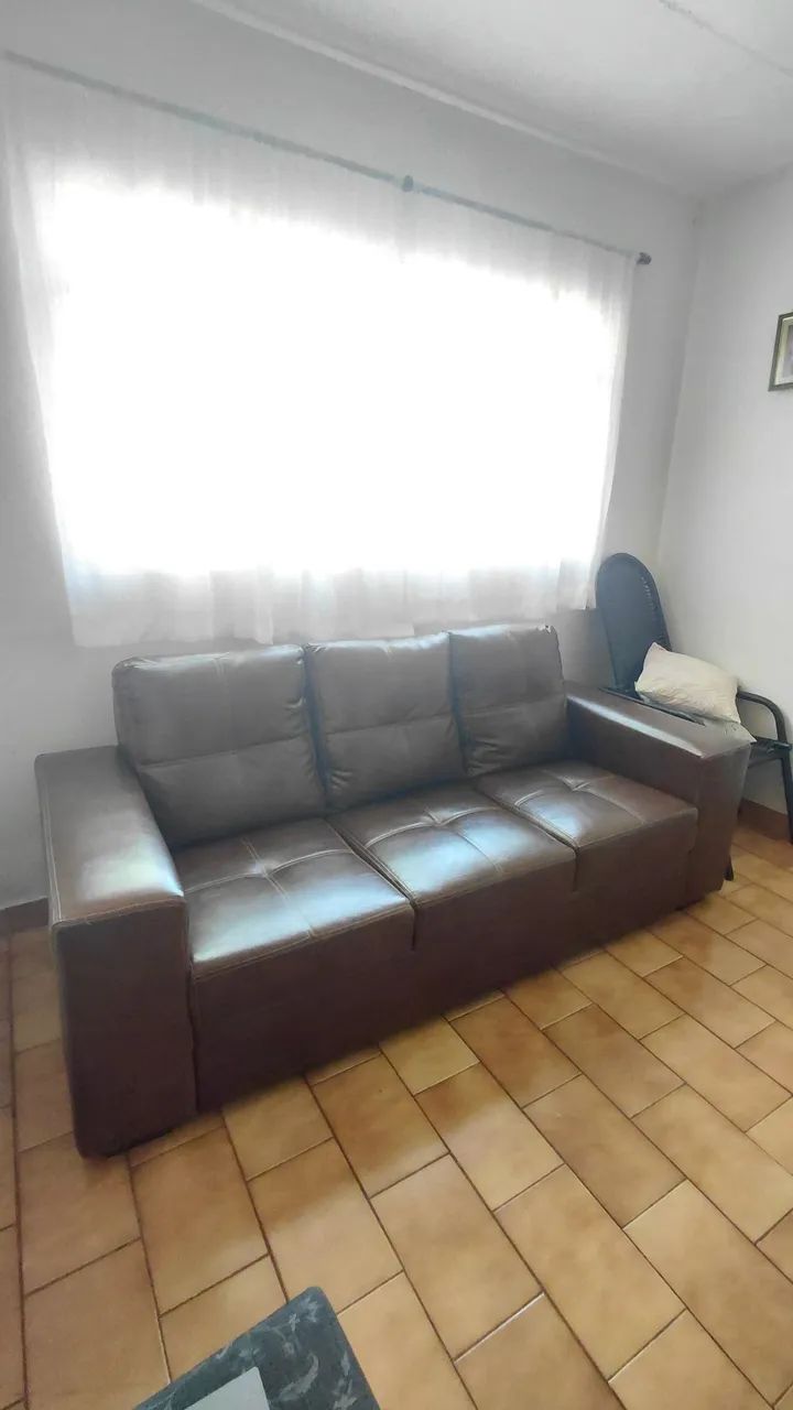 Sofá de couro marrom - Foto 4