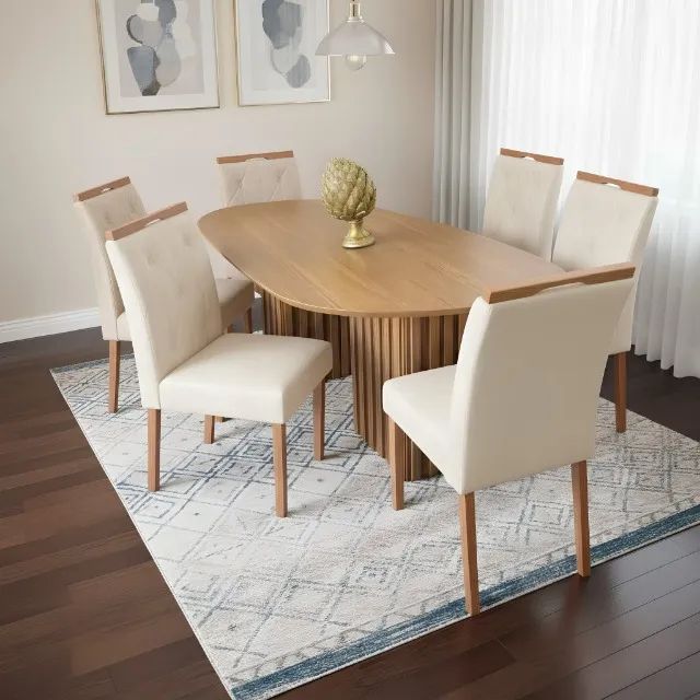 Mesa de jantar Isis com 6 lugares