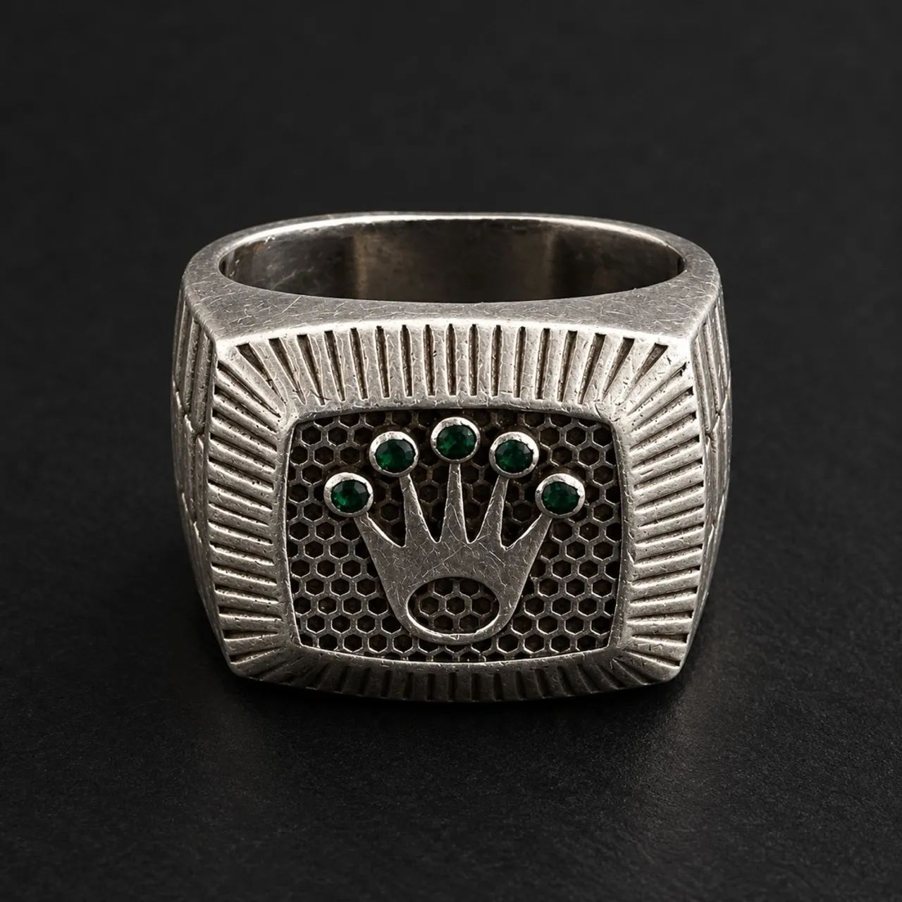 Prata 925 Anel Rolex 14G