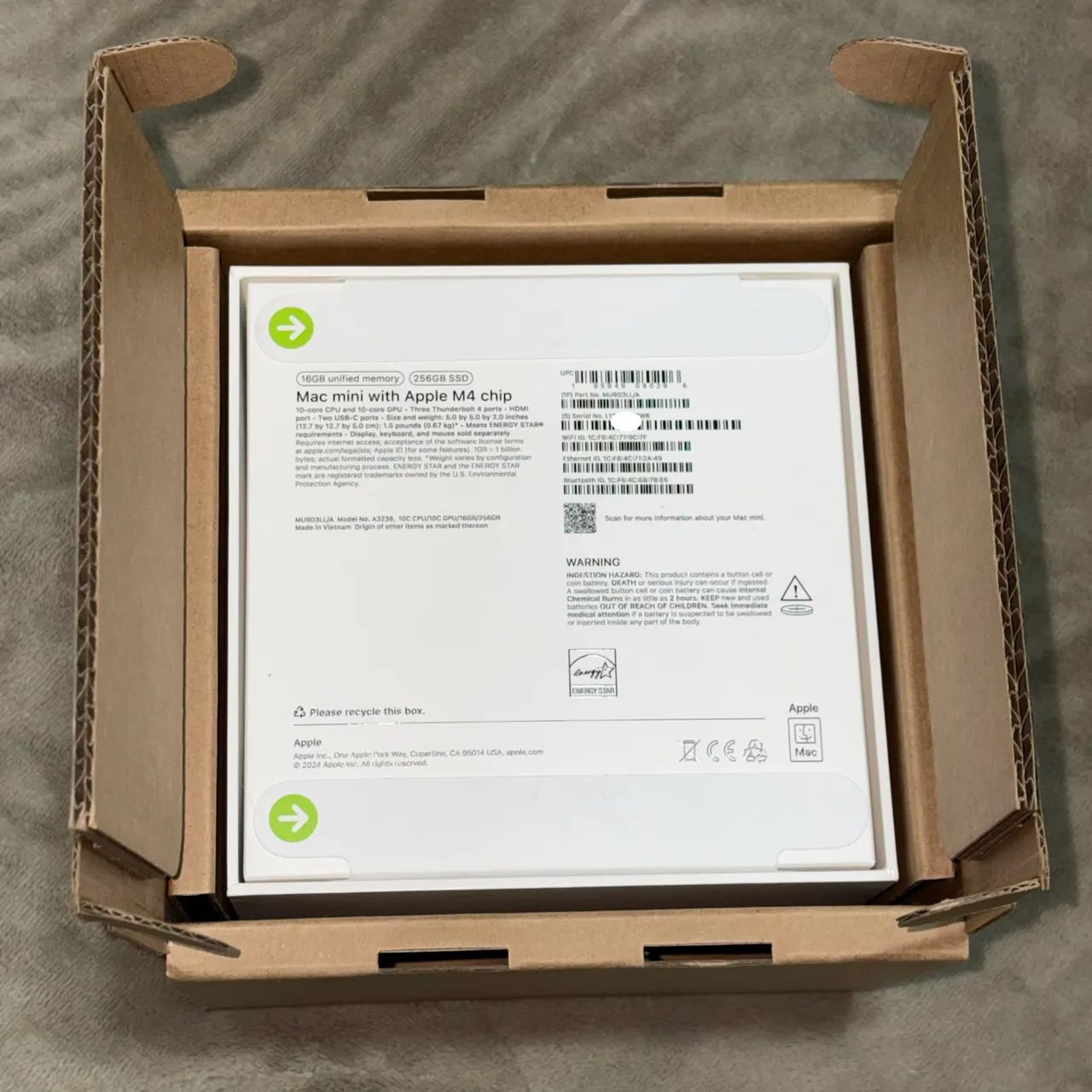 Mac Mini M4 16/256Gb Novo Lacrado á Pronta Entrega
