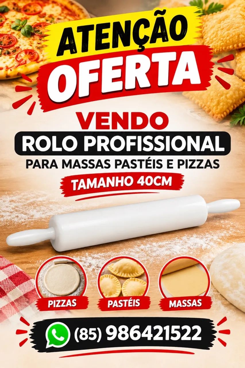 ROLO PROFISSIONAL PARA MASSAS
