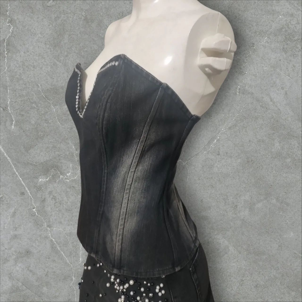 Blusa corset jeans - Foto 2