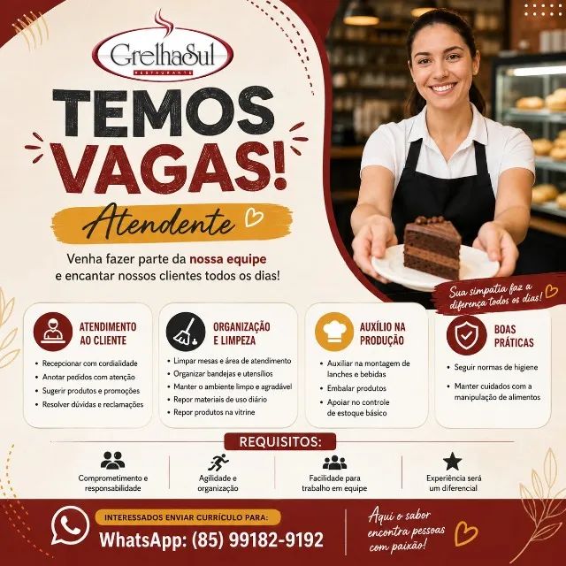Atendimento (Confeitaria / Self Service)