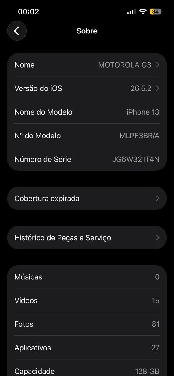 iPhone 13 128GB Cor Meia-Noite - Foto 2