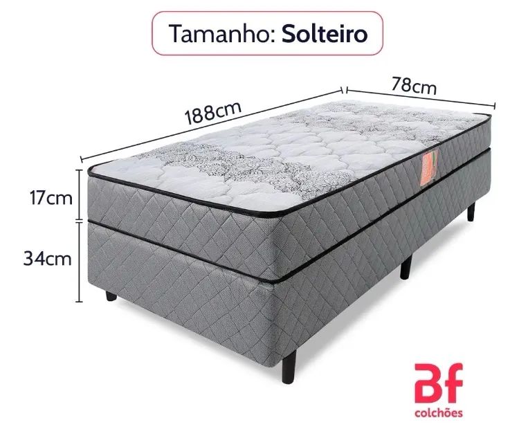 Cama Box Solteiro Ortopédico (78x188cm). - Foto 4