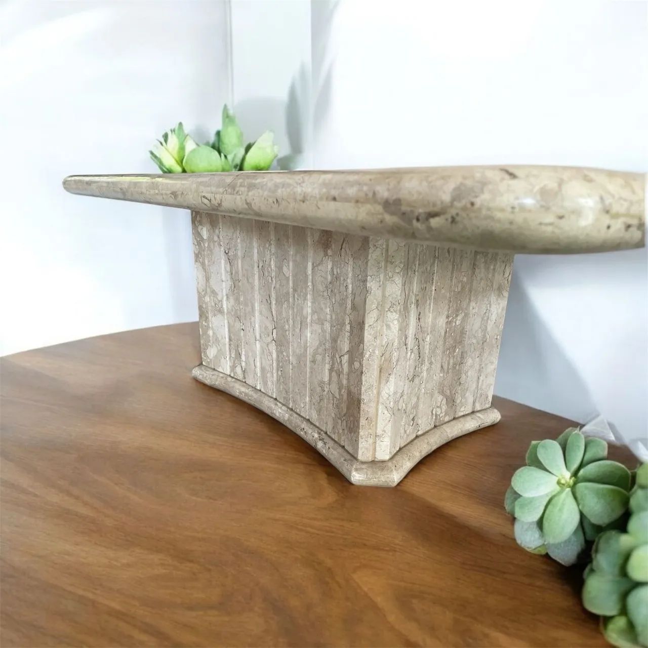 Mesa de Centro em Mármore Travertino - Foto 2