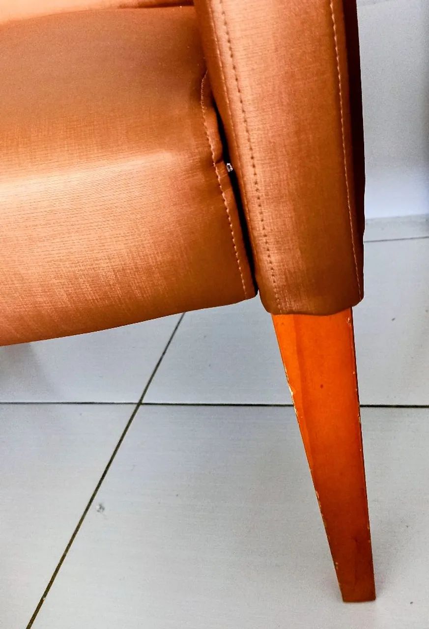 Poltrona + puff de madeira  - Foto 5