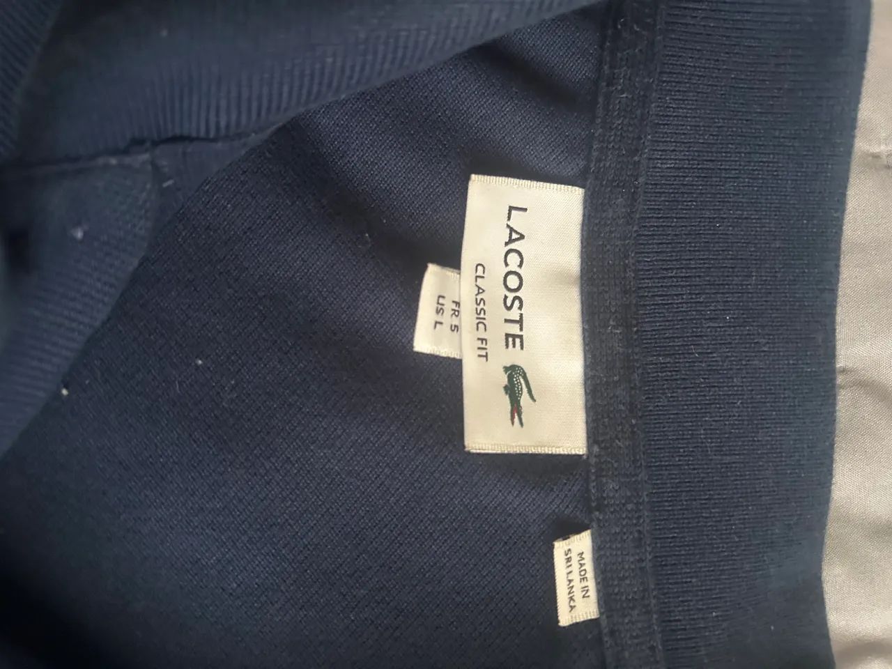 Polo Lacoste azul marinho 