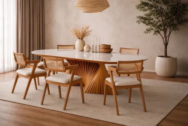 Conjunto de jantar maciço diversas cores e tamanhos