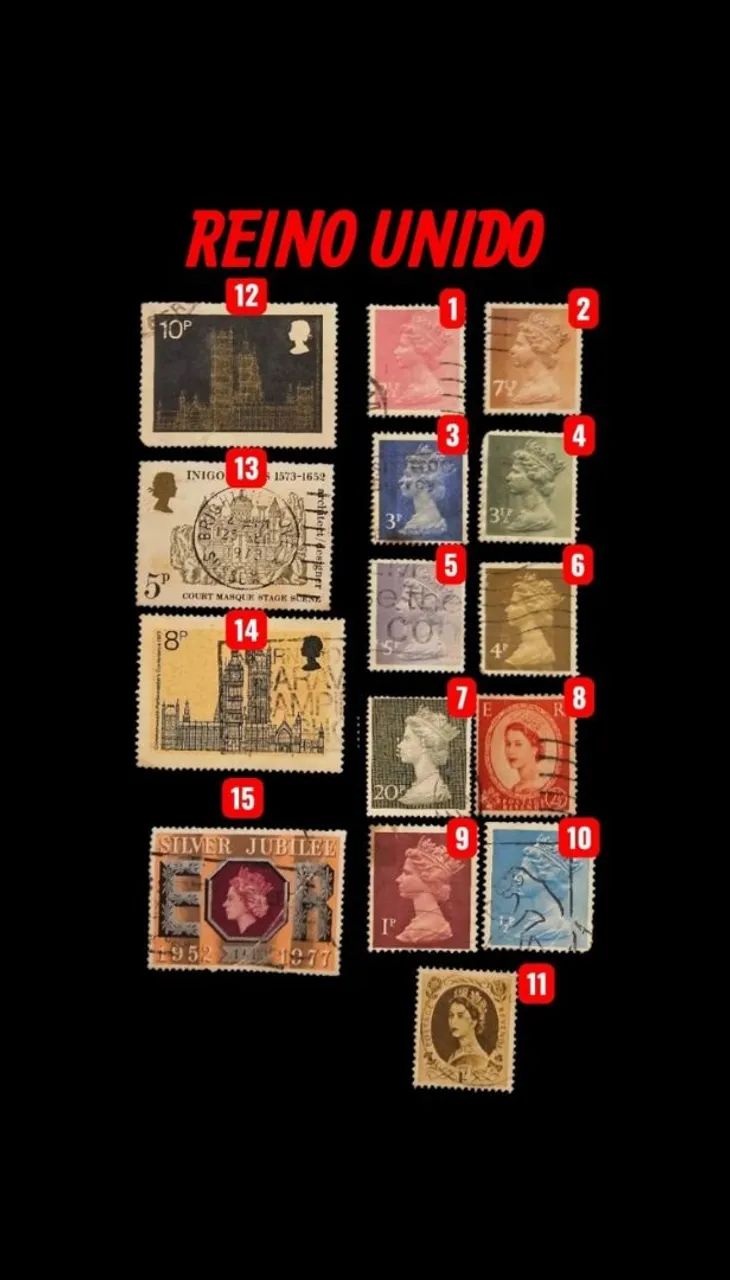 SELOS ANTIGOS DO REINO UNIDO 