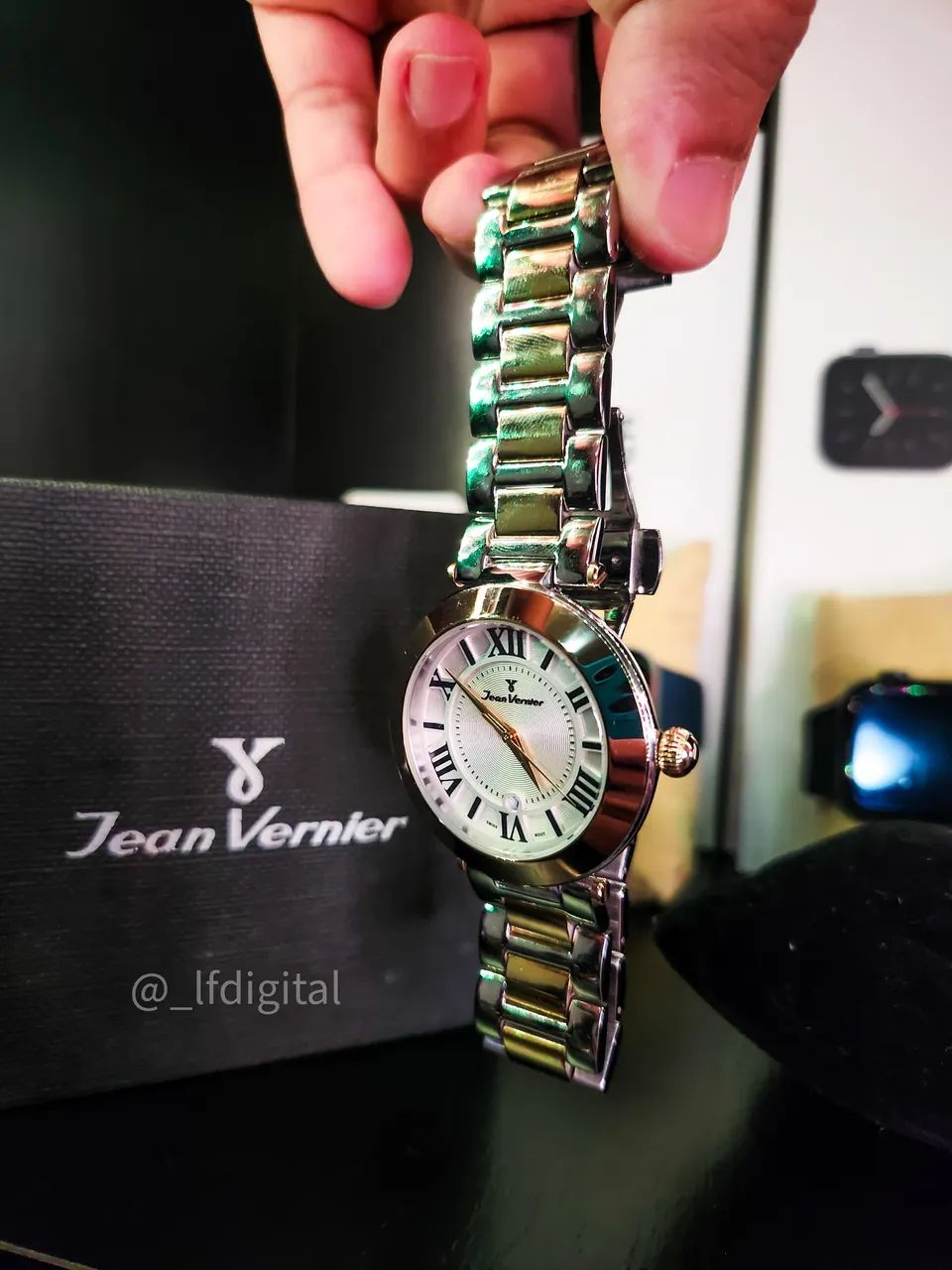 relogio Jean Vernier bicolor completo  - Foto 4