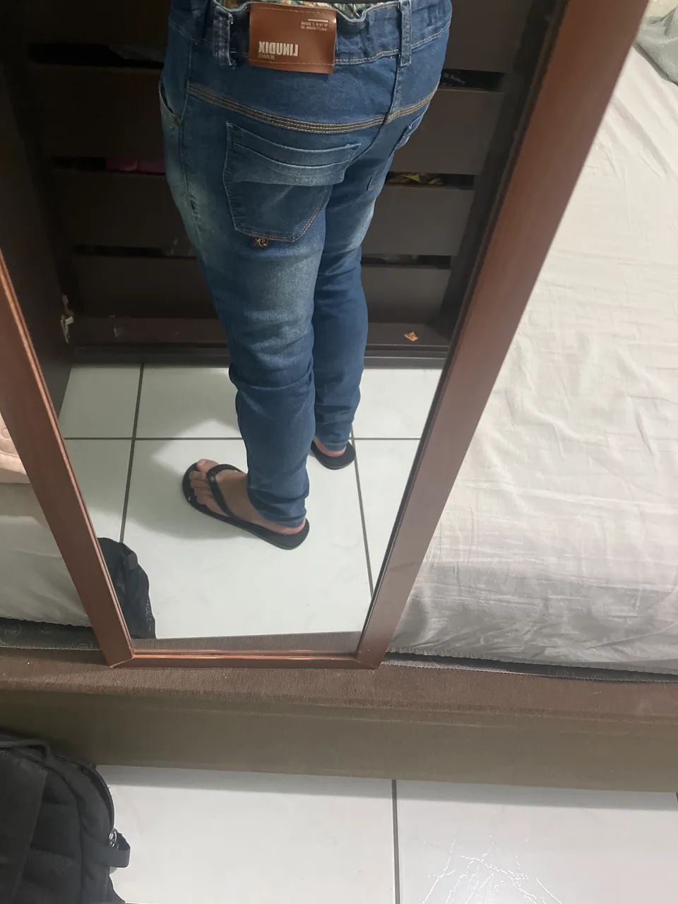 calça jeans escuro infantil  - Foto 5