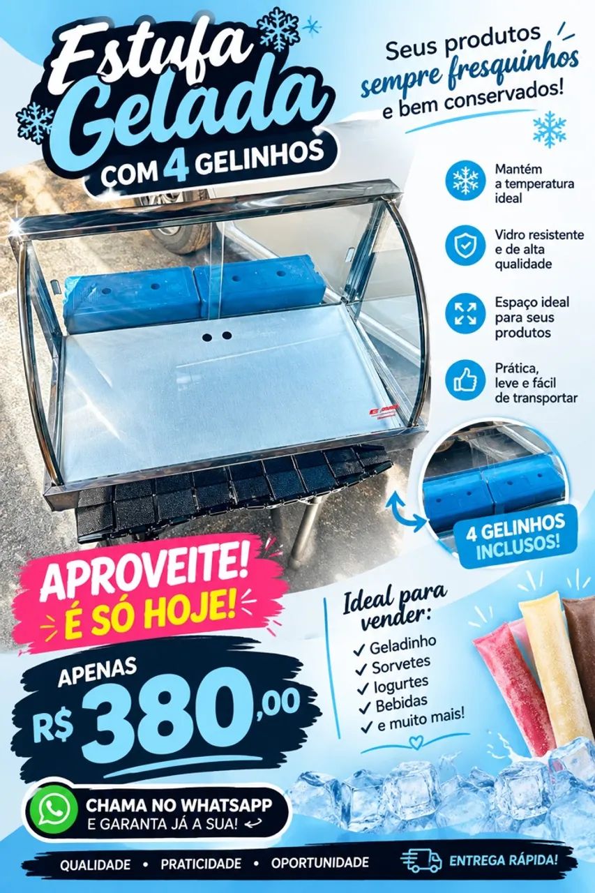 Estufa Gelada com 4 Gelinhos