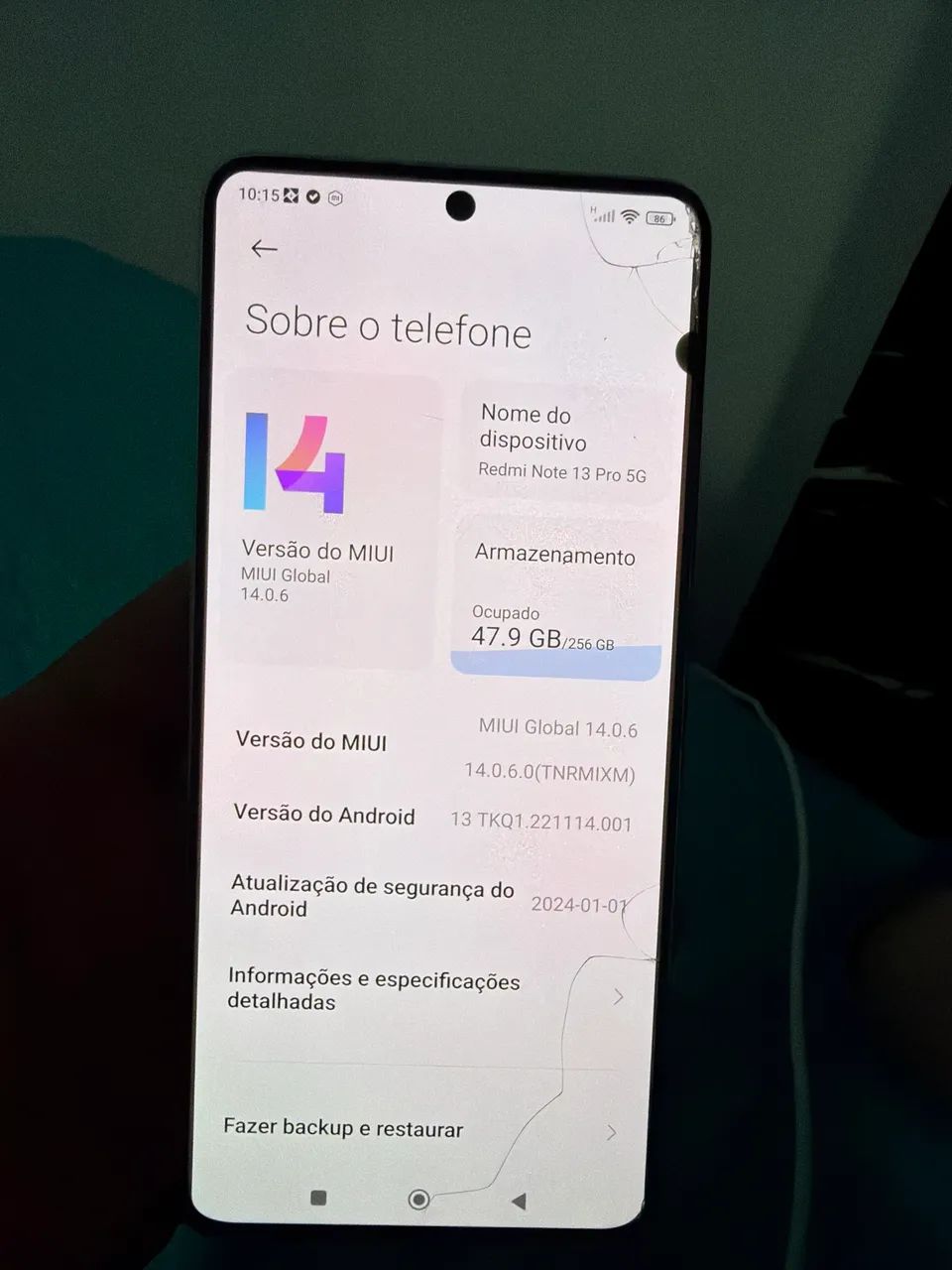 REDMI NOTE13 PRO 5G  256 GB com capa e carregador original - Foto 3