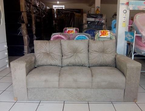 Entregamos No Mesmo Dia!!Sofa 3 Lugares Com Almofadas Novo 479,00 - Foto 2