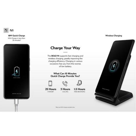Smartphone Blu Bold N1 Dual Sim LTE 6.4" HD+ 4GB/128GB Câm. 16+5MP/13MP Black - Foto 3