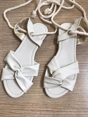 sandalia rasteira de corda