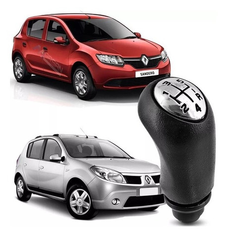 Bola Manopla Câmbio Renault Logan Sandero Megane Duster Fluence - Aro Cromado