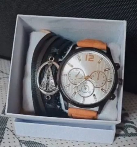 Kit relógio + pulseira - Foto 2