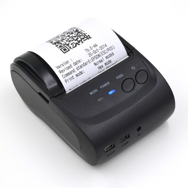 Mini Impressora Térmica Portátil Bluetooth 58mm