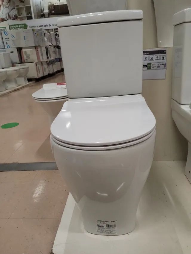 Kit vaso sanitário e assento slim celite 