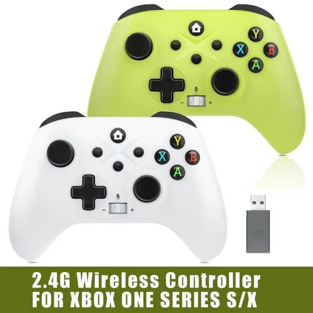 2.4G Sem Fio Controlador De Jogo Para Xbox uma Série X/S Console Joysticks  Com 2.4GHZ Adaptador Receptor Para Windows PC Gamepad