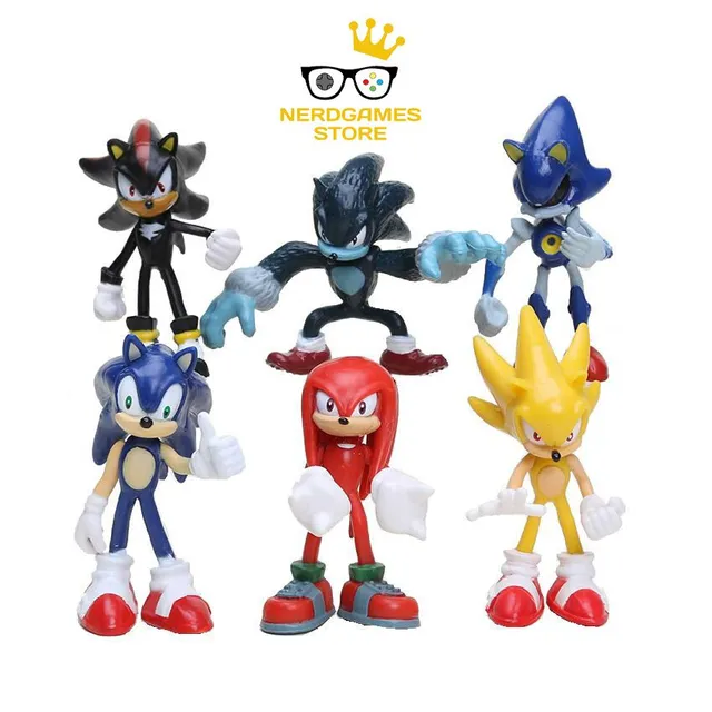 Boneco Sonic The Hedgehog - Shadow 11 Pontos Articulações 10 cm