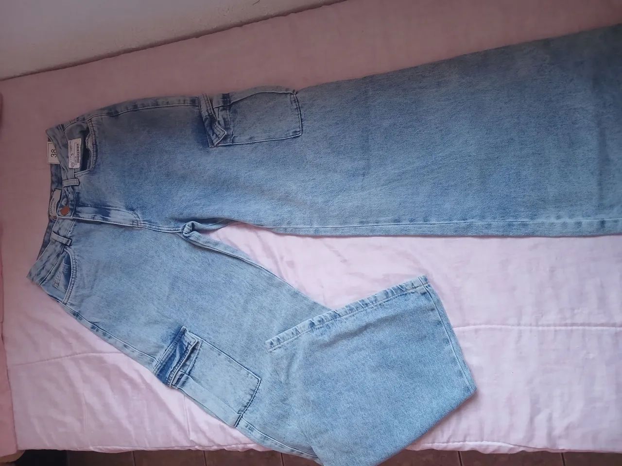Calça wide leg cargo - Foto 2