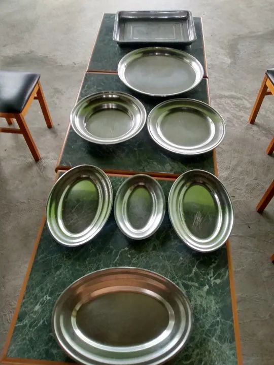 bandejas em aço inox