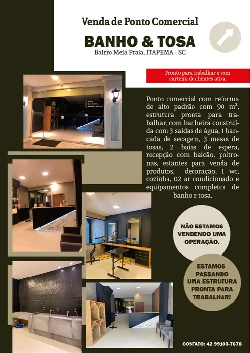 Vendo Ponto Comercial em Itapema SC (Pet Shop)