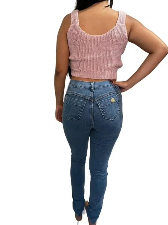 Calça jeans com Lycra cintura alta  - Foto 6