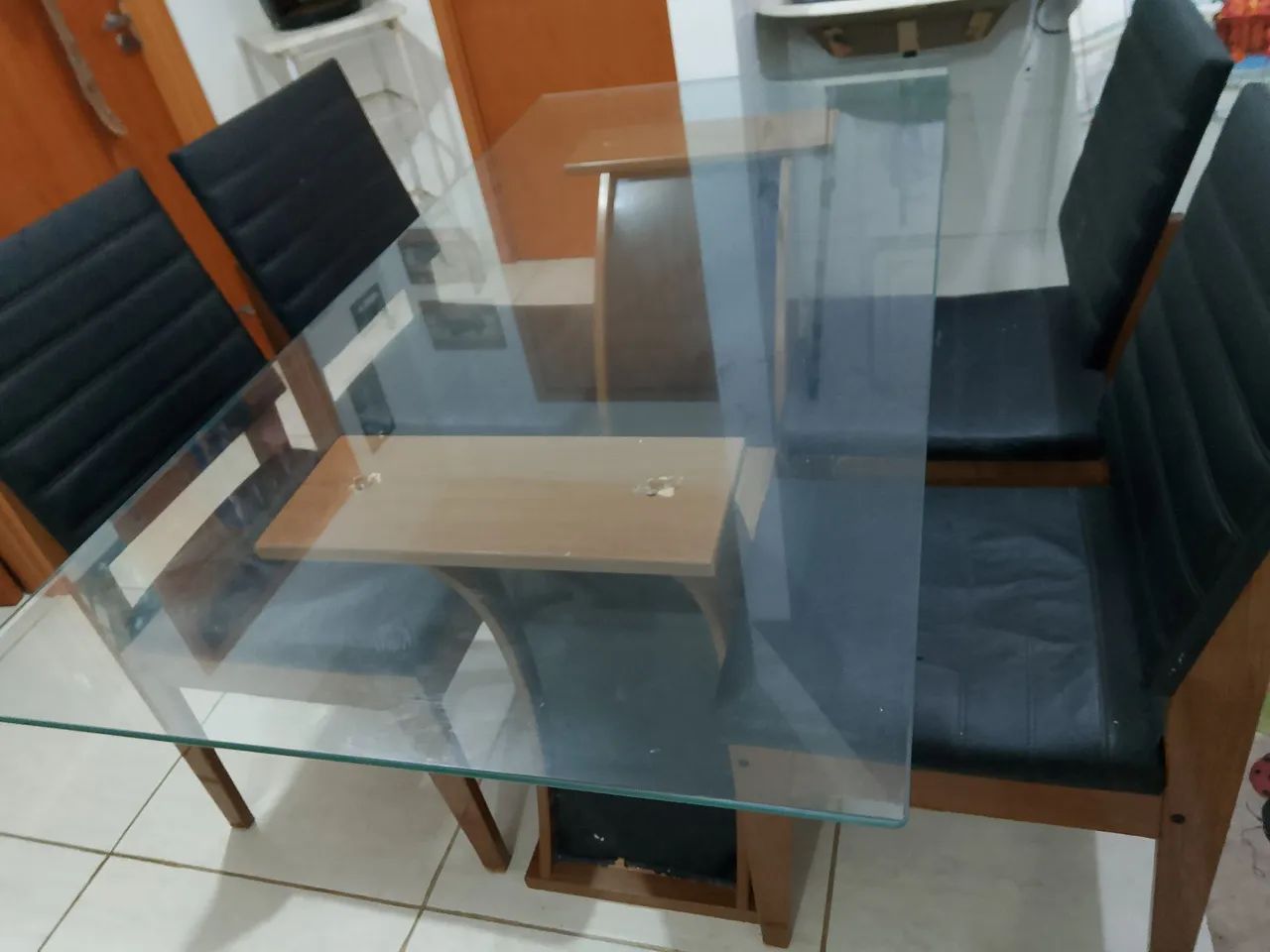 Mesa de Vidro s/ cadeiras - Foto 2