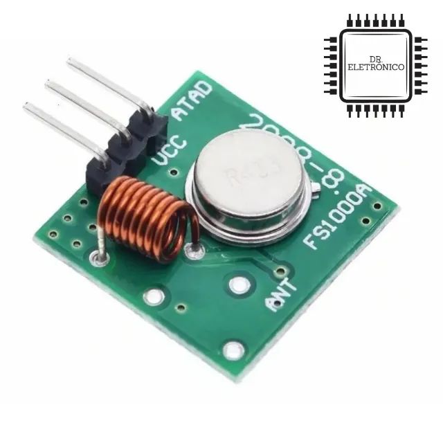 Módulo RF Transmissor+Receptor 433mHZ - Foto 5