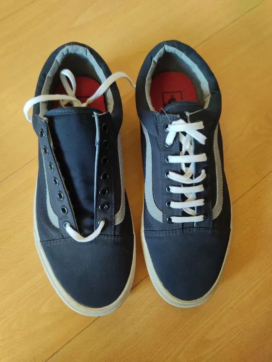 Tenis Vans Old Skool azul com azul tam. 40 Calcados Bigorrilho Curitiba 1359413497 OLX