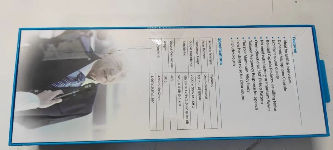 Microfone De Mão Boya By-hm100 Xlr Palco Intrevista Preto - Foto 2