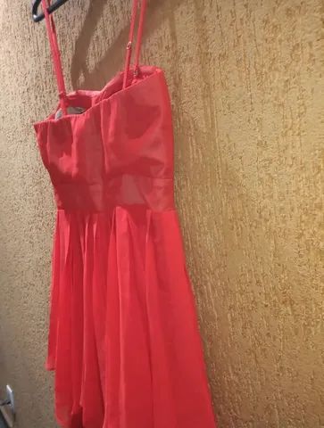 Vestido vermelho Chiffon