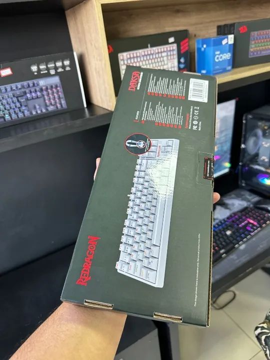 Teclado Mecânico Gamer Redragon Daksa Branco ABNT2 - Foto 2