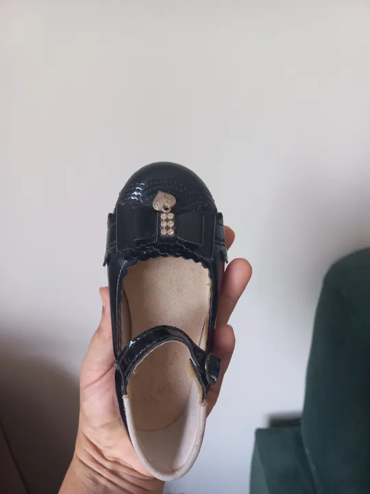 Sapato Infantil Feminino Preto com Laço