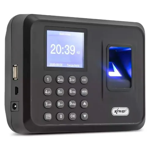 Relógio de Ponto Biométrico Knup KP-1028 Display LCD 2.4" - WZetta
