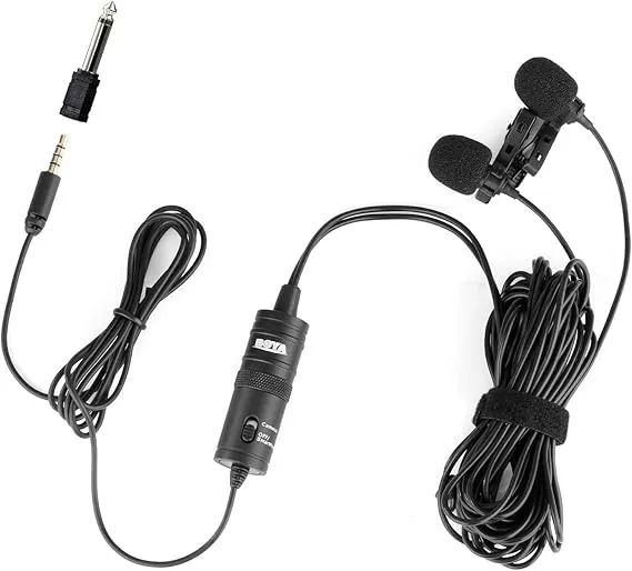 Microfone de Lapela Boya Omnidirecional cabeça dupla - Foto 2