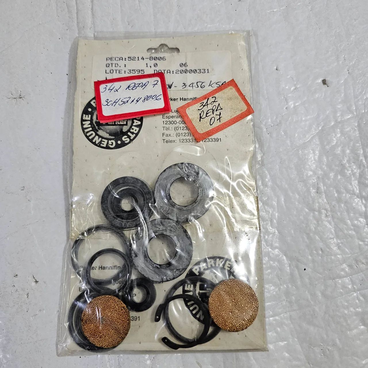 Kit reparo valvula solenoide parker novo original 52148006