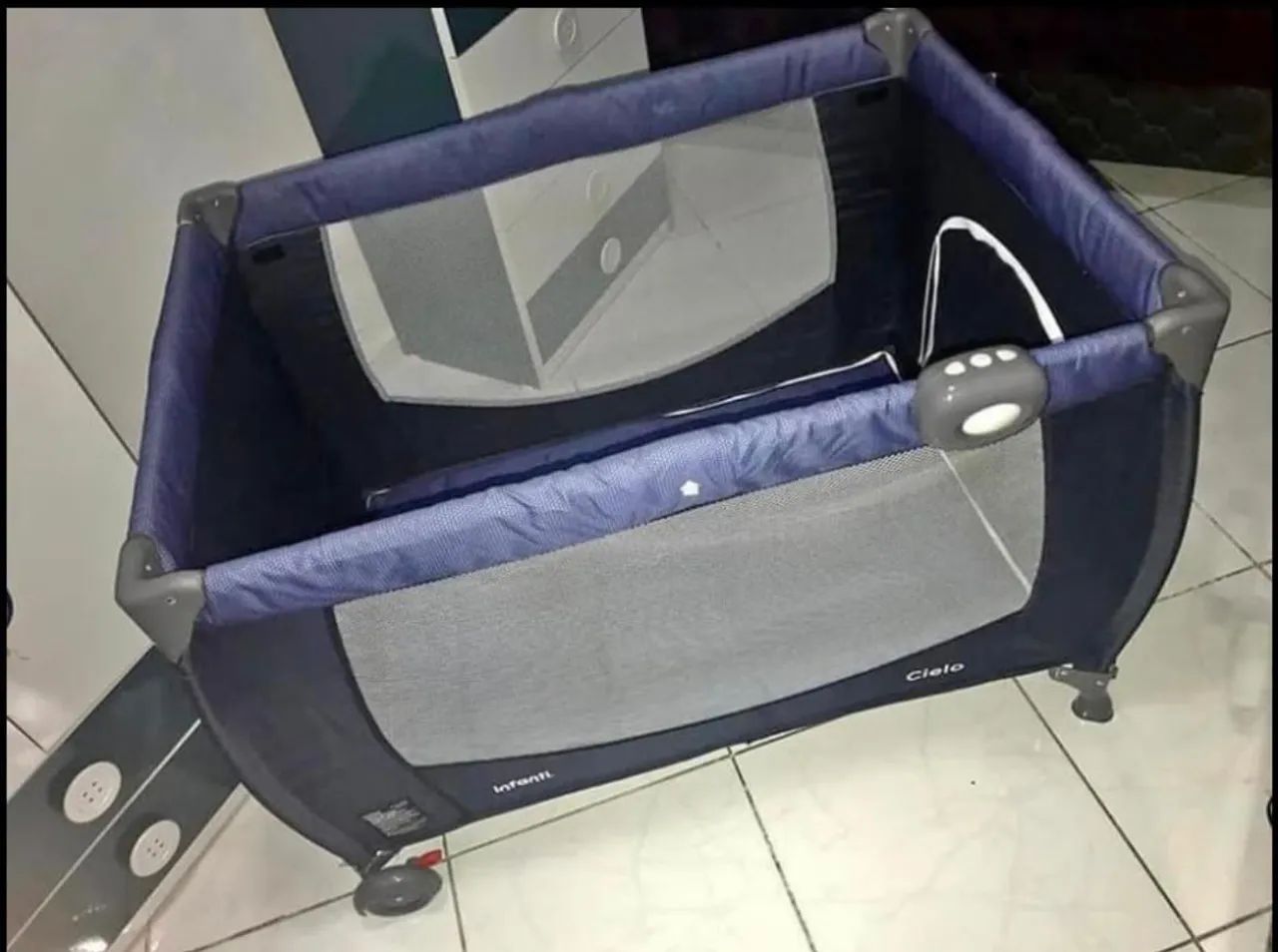 Berço Portátil Cielo, Infanti, Azul - Foto 3