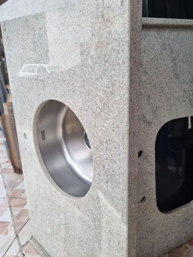 Pia para churrasqueira cuba redonda  - Foto 4