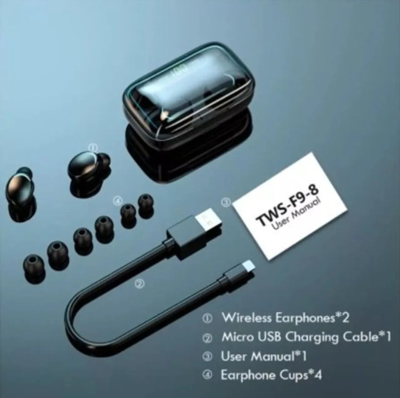 Fone De Ouvido Bluetooth TWS F9 - Foto 2
