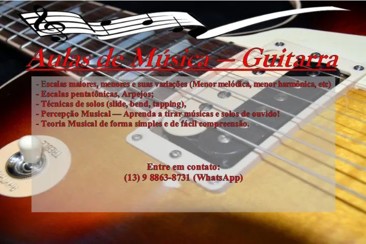 Aulas de Violão/Guitarra em cubatão - Foto 2
